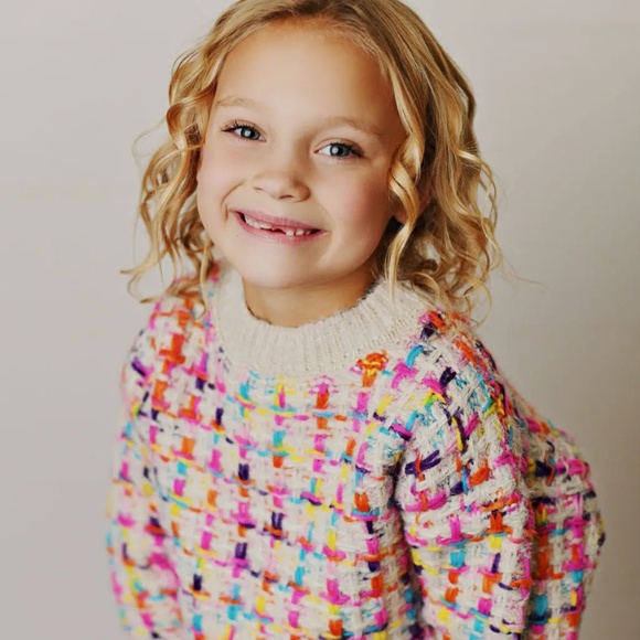 Girls Colorful Sweater - Picture 1 of 2